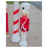 Great Group of Working Vintage Christmas Blowmold Yard Decorations