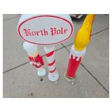 Great Group of Working Vintage Christmas Blowmold Yard Decorations