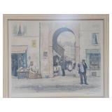 Excellent Vintage Framed Signed Colored Etching by Tavik Frantisek Simon (1877-1942)