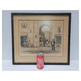 Excellent Vintage Framed Signed Colored Etching by Tavik Frantisek Simon (1877-1942)