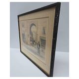 Excellent Vintage Framed Signed Colored Etching by Tavik Frantisek Simon (1877-1942)