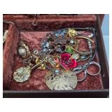 Jewelry Box Full of Vintage Signed & Unsigned Jewelry