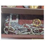 Jewelry Box Full of Vintage Signed & Unsigned Jewelry