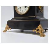 Ornate Antique French Japy Freres Mantel Clock Garniture Set w/Candelabras