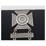 2 WW2 era Sterling Silver Sharpshooter Pins