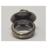 Signed Modernist Sterling Silver Ring by Uno De 50 - Size 6.5