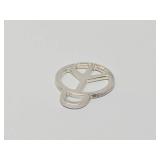 Signed TIFFANY & CO Sterling Silver Peace Sign Pendant