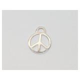Signed TIFFANY & CO Sterling Silver Peace Sign Pendant