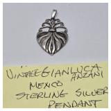 Signed Vintage Southwestern Sterling Silver Pendant by Gianluca Anzani