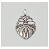 Signed Vintage Southwestern Sterling Silver Pendant by Gianluca Anzani