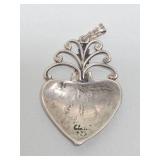 Signed Vintage Southwestern Sterling Silver Pendant by Gianluca Anzani