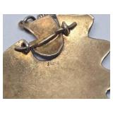 Excellent Larger Size Vintage Cloisonné Enameled Silver Feather Earrings