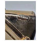 Signed Vintage VERMEIL Sterling Silver & Rhinestone Brooch