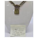 Signed Vintage Camenae JLR Janet Lee Ripley Sterling Silver & Carved Pearl Necklace