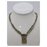Signed Vintage Camenae JLR Janet Lee Ripley Sterling Silver & Carved Pearl Necklace