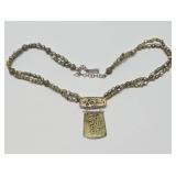 Signed Vintage Camenae JLR Janet Lee Ripley Sterling Silver & Carved Pearl Necklace