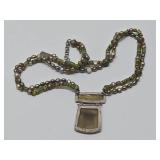 Signed Vintage Camenae JLR Janet Lee Ripley Sterling Silver & Carved Pearl Necklace