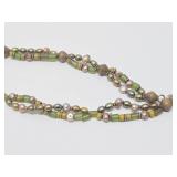 Signed Vintage Camenae JLR Janet Lee Ripley Sterling Silver & Carved Pearl Necklace