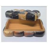 Very Cool Vintage Genuine Buffalo Horn Trinket Box