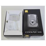 Brand New NIKON COOLPIX S-01 Digital Camera w/Leather Case