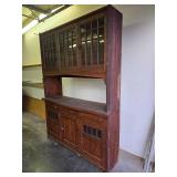 Antique Oak Built-In Buffet / Hutch