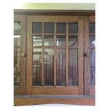 Antique Oak Built-In Buffet / Hutch
