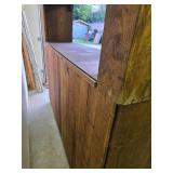 Antique Oak Built-In Buffet / Hutch