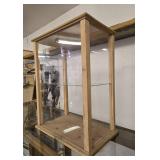 2-Tier Glass & Wood Display Case
