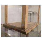 2-Tier Glass & Wood Display Case