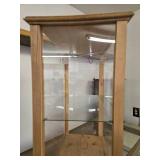 2-Tier Glass & Wood Display Case
