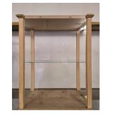 2-Tier Glass & Wood Display Case