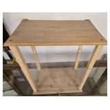 2-Tier Glass & Wood Display Case