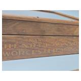 Excellent Antique Hardware Store Slanted Oak Advertising Tool Display Cabinet - Henry L. Hanson Company