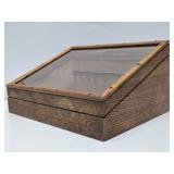 Excellent Antique Hardware Store Slanted Oak Advertising Tool Display Cabinet - Henry L. Hanson Company