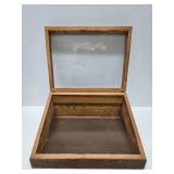 Excellent Antique Hardware Store Slanted Oak Advertising Tool Display Cabinet - Henry L. Hanson Company