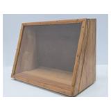 Excellent Antique Hardware Store Slanted Oak Advertising Tool Display Cabinet - Henry L. Hanson Company