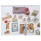 Box w/Unique Antique Greeting Cards