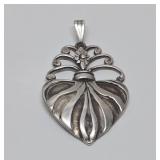 Signed Vintage Southwestern Sterling Silver Pendant by Gianluca Anzani