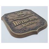 Vintage Embossed HEINEKEN Beer Sign