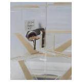 3 Section Rotating Countertop Display Case w/Key