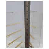 3 Section Rotating Countertop Display Case w/Key