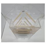 3 Section Rotating Countertop Display Case w/Key