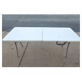 COSCO 6-Foot White Plastic Folding utility Table