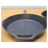 2 Cast Iron Skillets - Lodge & Vintage Wagner Ware - 10.5" & 12" diameter
