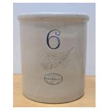 Vintage RED WING 6 Gallon Stoneware Crock (Hairline)