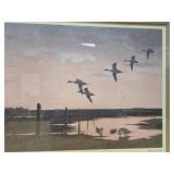 Framed Signed Numbered LES KOUBA Wildlife Print w/Pintail Ducks - "After the Rain"