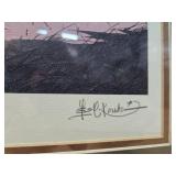 Framed Signed Numbered LES KOUBA Wildlife Print w/Pintail Ducks - "After the Rain"