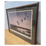 Framed Signed Numbered LES KOUBA Wildlife Print w/Pintail Ducks - "After the Rain"