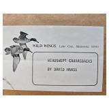 Framed Signed Numbered DAVID MAASS Wildlife Print w/Ducks - "Windswept Canvasbacks"