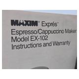 Good Working MAXIM EXPRES Espresso & Cappuccino Maker